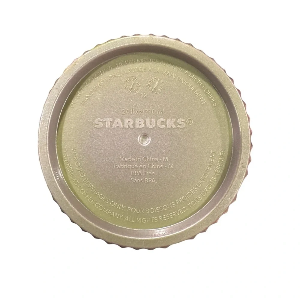 Starbucks Fall 2024 Green & Purple Metallic Venti STUDDED Tumbler Cold Cup 24oz